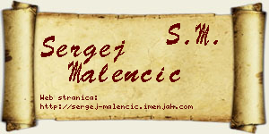 Sergej Malenčić vizit kartica
